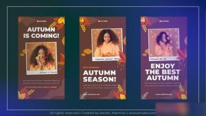 Videohive Hello Autumn, Instagram Stories Openers template preview