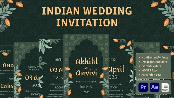 Videohive Indian Wedding Invitation 58514110 Video Displays template preview