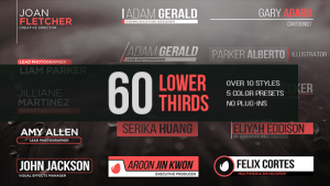 60 Lower Thirds Video Displays template preview