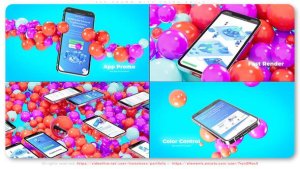 Videohive App Promo With Color Balls Product Promo template preview