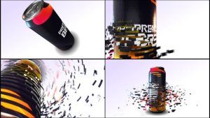 E3d Beer Can Commercial Video Displays template preview