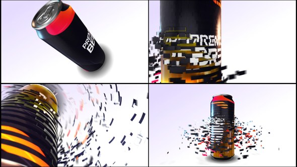 E3d Beer Can Commercial Video Displays template preview