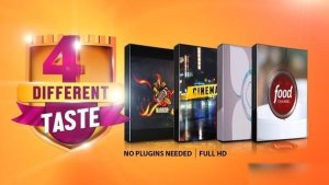 Videohive Four Different Taste logo Pack Logo Stings template preview