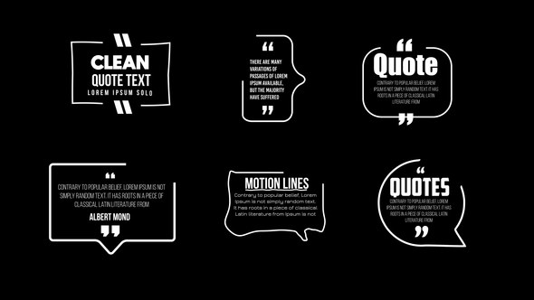 Videohive Clean Quotes 37140665 Titles template preview