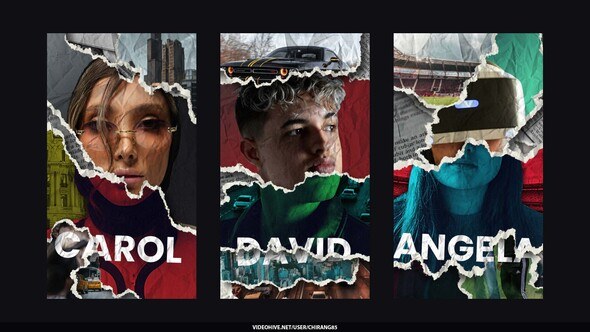 Videohive Collage Elements Stories Openers template preview