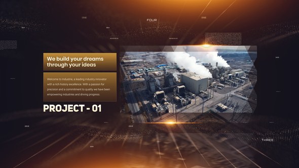 Videohive Industrial Manufacturing Slideshow Video Displays template preview