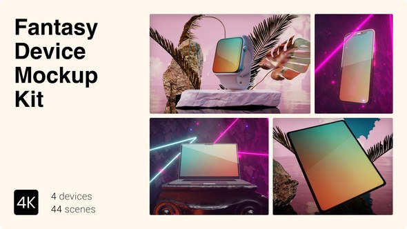 Videohive Fantasy Device Mockup Kit Product Promo template preview