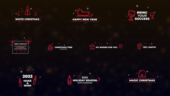 Christmas And New Year Titles || After Effects Video Displays template preview