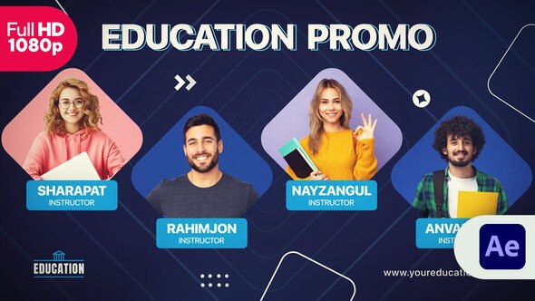 Videohive Educational Promo FHD Video Displays template preview