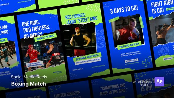 Videohive Reels - Boxing Match After Effects Project Files Broadcast-packages template preview