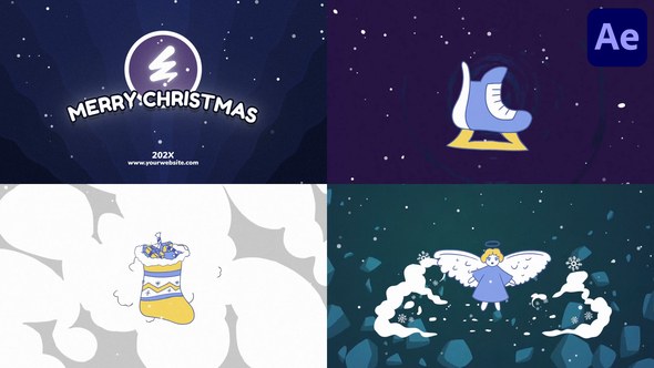 Videohive Christmas Morphing Logo | After Effects Logo Stings template preview
