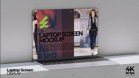 Videohive Laptop Screen Mockup 59027363 Video Displays template preview