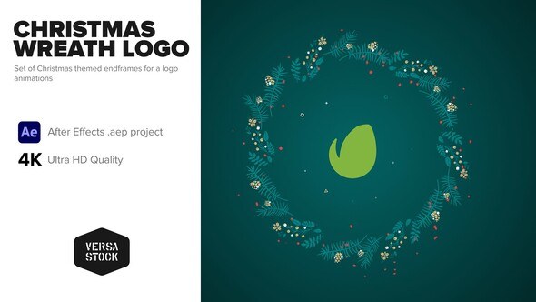 Videohive Christmas Wreath Logo Endframe Kit Elements template preview