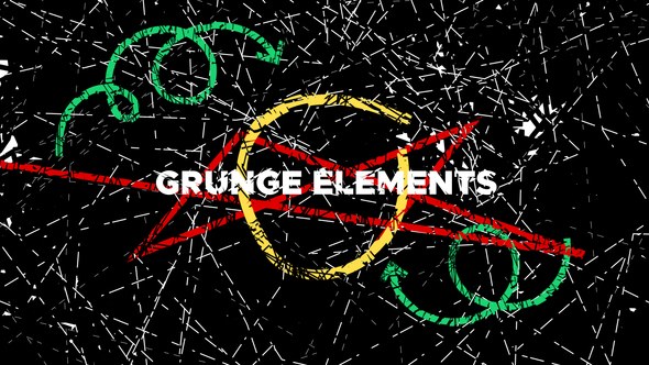 Videohive Grunge Elements Elements template preview