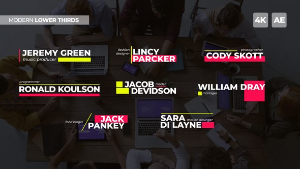 Videohive Modern Lower Thirds | AE Elements template preview