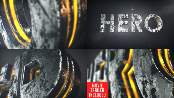 Videohive Hero Epic Opener 3D + Movie Trailer 21705079 Openers template preview