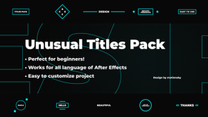 Videohive Unusual Titles Pack | After Effects Titles template preview
