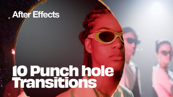 Videohive Punch Hole Transitions for After Effects 57970534 Elements template preview