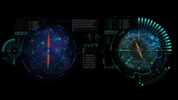 Videohive HUD UI Earth 1 Elements template preview