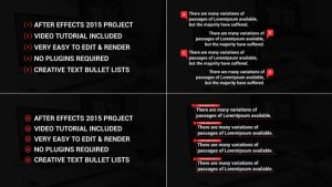 Videohive Modern Text Bullet Lists Elements template preview
