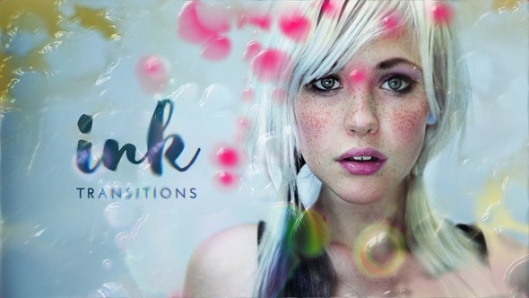 Ink Transitions Video Displays template preview