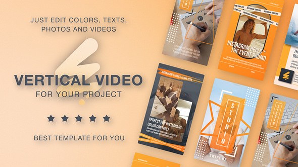 Videohive Orange Vertical Promo Product Promo template preview