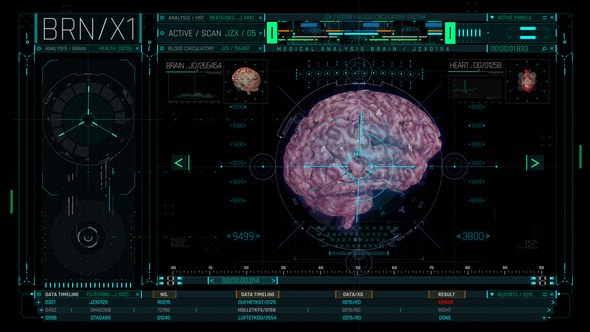 Videohive HUD Medical Brain Elements template preview