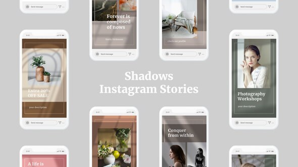 Videohive Shadows Instagram Stories Openers template preview