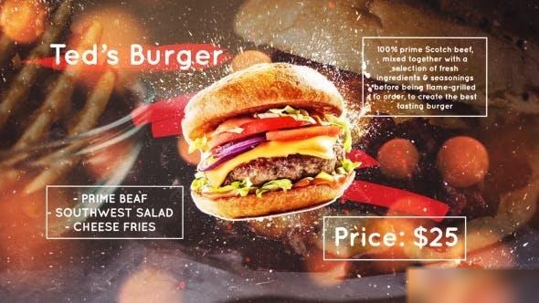 Videohive Yummy Food Slideshow Openers template preview