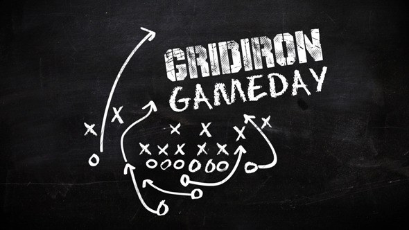 Football Chalkboard Logo Opener Video Displays template preview