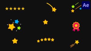 Stars Ratings And Reviews Animations for After Effects Elements template preview