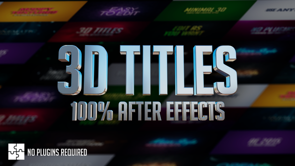 3D Titles - No Plugins Video Displays template preview