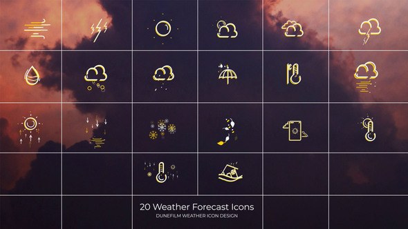 Videohive Weather Forecasts Elements template preview
