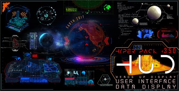 HUD Hyper Pack 350 Video Displays template preview