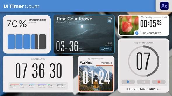 Videohive UI Countdown Timer Elements template preview