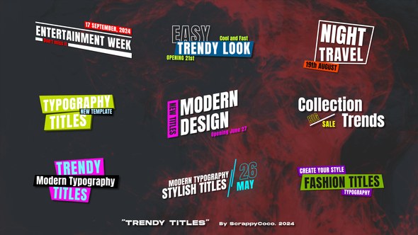 Videohive Trendy Titles 51561988 Titles template preview