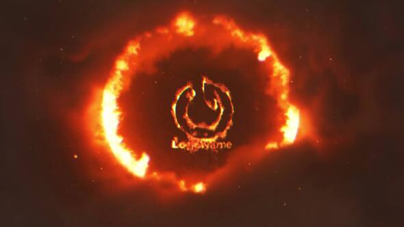 Videohive Fire Portal In Clouds Project Logo Stings template preview