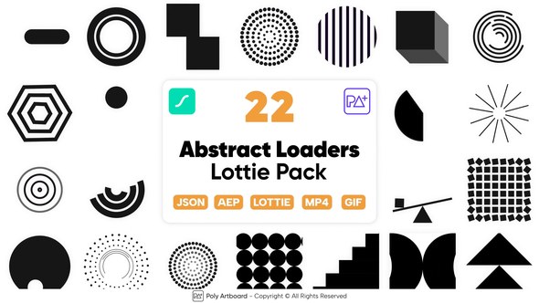 Videohive Abstract Loaders Lottie Pack Elements template preview