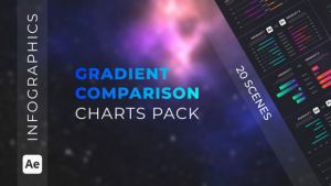 Videohive Gradient Comparison Infographics Pack Logo Stings template preview