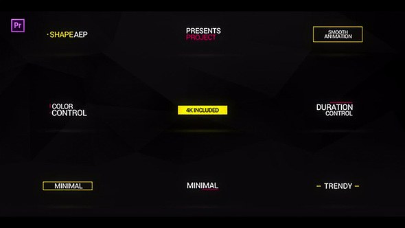 Modern Titles Animations for Premiere Pro | Essential Graphics Video Displays template preview