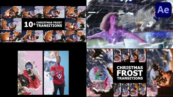 Videohive Christmas Frost Transitions | After Effects Elements template preview