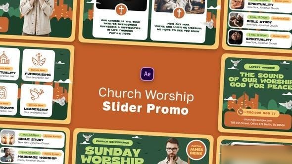 Videohive Church Worship Slider Promo Openers template preview