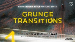 Videohive Grunge Light Transitions Elements template preview