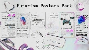 Videohive Futuristism Poster Pack Openers template preview