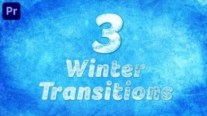 Christmas Snow/Frost Winter Ice Transitions 3 Premiere Pro template preview