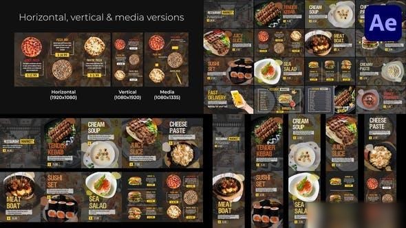 Videohive Restaurant Market (Social Media) | After Effects Openers template preview