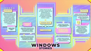 Videohive Windows Textcatds Stories Elements template preview