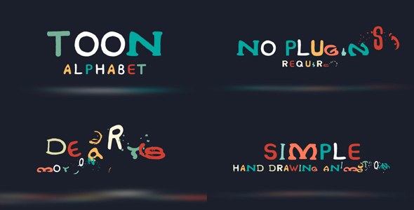 Toon Alphabet Video Displays template preview