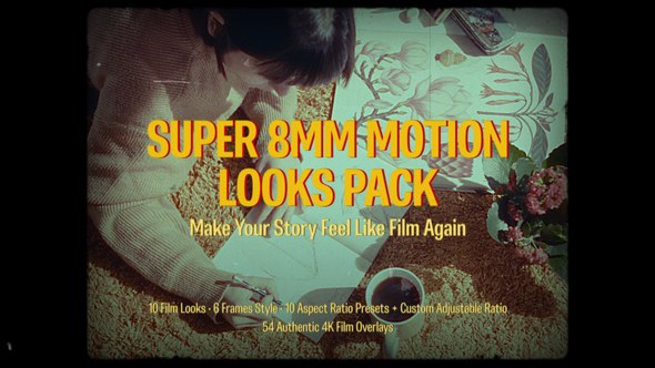 Videohive Super 8mm Motion Looks Pack Elements template preview