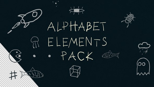 Alphabet Elements Video Displays template preview